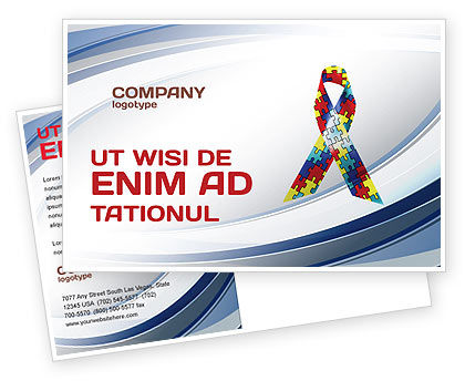 Autism Awareness Ribbon Postcard Template in Microsoft Word, Adobe  InDesign, 03914, Download Now