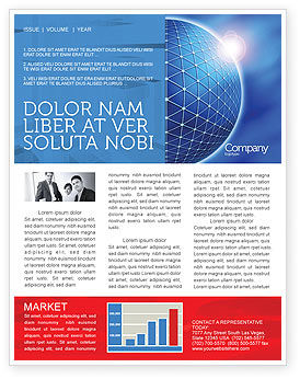 Blue Sphere Newsletter Template for Microsoft Word & Adobe InDesign ...