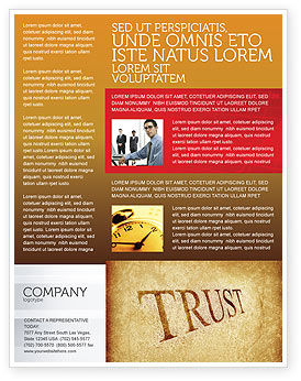 Trust Flyer Template, Background in Microsoft Word, Publisher and ...