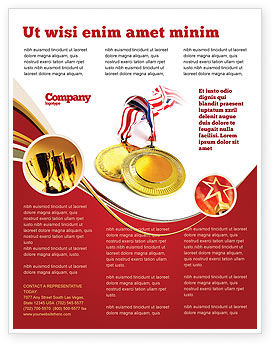 Medaille Flyer Vorlage Hintergrund Fur Microsoft Word Publisher Und Illustrator Formate Jetzt Herunterladen Poweredtemplate Com