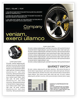 Driving Wheel Newsletter Template for Microsoft Word & Adobe InDesign ...