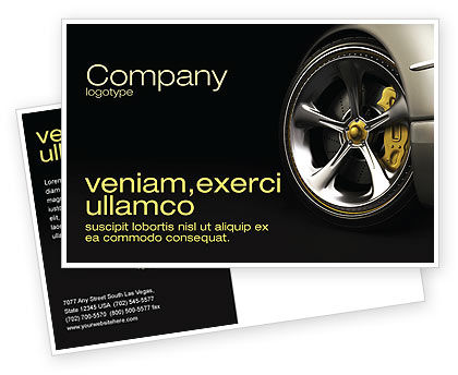 Driving Wheel Postcard Template in Microsoft Word, Adobe InDesign ...