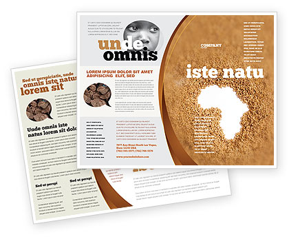 Medical: 非洲饥荒宣传册模板 #04841