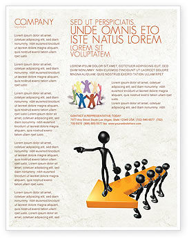 Specify Direction Of Movement Flyer Template, Background in Microsoft