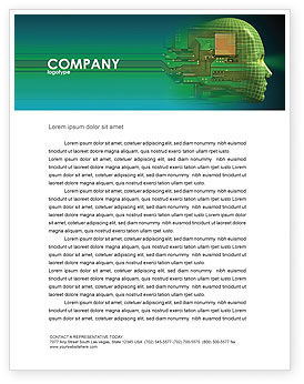 Technology, Science &amp; Computers: High Tech Era Letterhead Template #05057