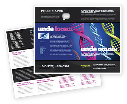 Medical: Plantilla de folleto - espirales de adn #05117