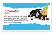 Happy Birthday Puppy Business Card Template