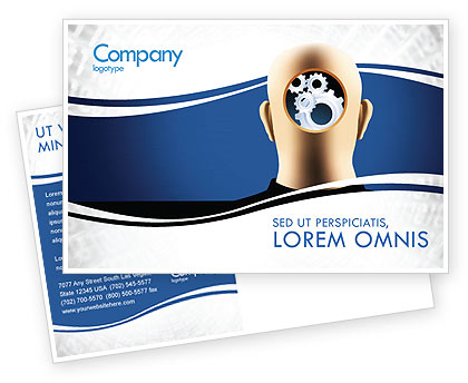 Consulting: 机械心理工作明信片模板 #05484