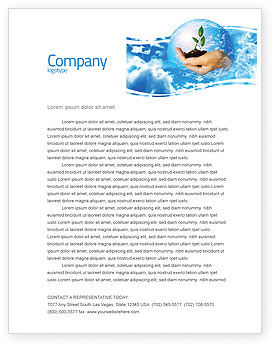 Nature & Environment: Save World Letterhead Template #05558