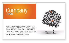 Business card editor Chess Board AT34807