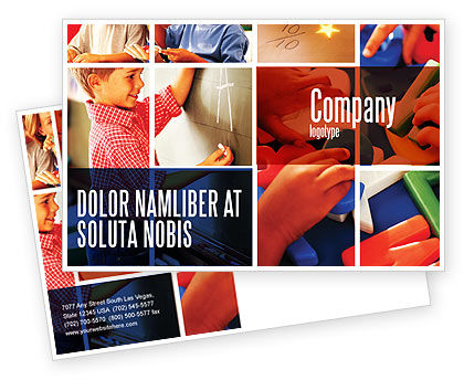 Primary School Brochure Template Design And Layout Download Now 05730 Poweredtemplate Com School Postcard Template