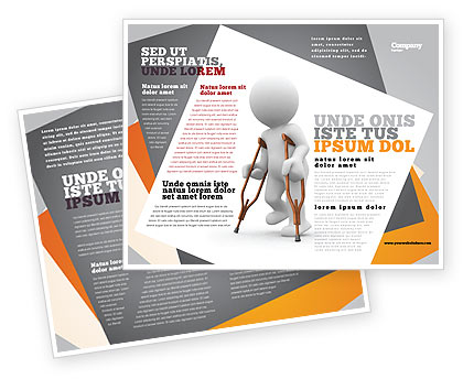 Medical: Plantilla de folleto - persona lisiada #05876