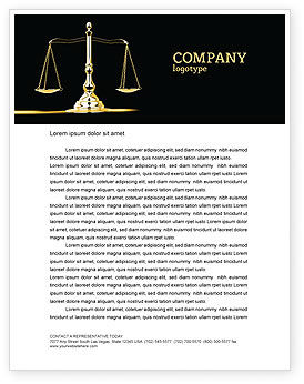 Justice Symbol Letterhead Template, Layout for Microsoft Word, Adobe Illustrator and Other ...