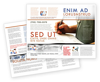 Medical: Modèle de Brochure de fiche médicale manuelle #06023