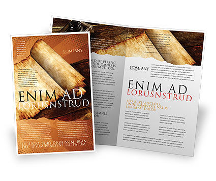 Ancient Scroll Brochure Template Design and Layout, Download Now, 06539 ...