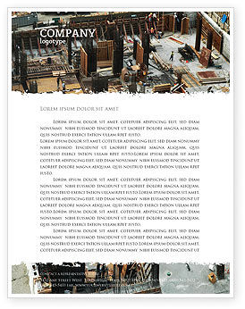 Construction: Big Building Site Letterhead Template #06675