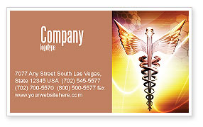 Medical: Plantilla de tarjeta de visita - caduceo #06948