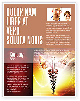 Medical: Plantilla de volante - caduceo #06948