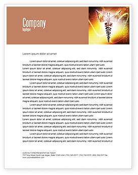 Medical: Plantilla de membrete - caduceo #06948
