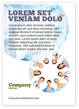 People: Plantilla de publicidad - círculo de personal médico #07059