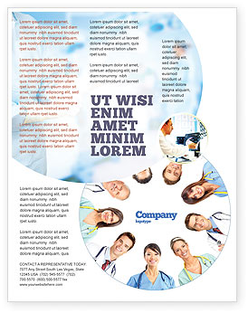 People: Plantilla de volante - círculo de personal médico #07059