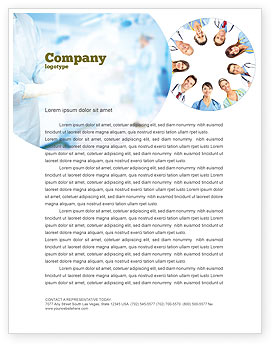 People: Plantilla de membrete - círculo de personal médico #07059