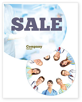 People: Plantilla de póster - círculo de personal médico #07059