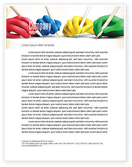 Religious/Spiritual: All People Writing Letterhead Template #07148