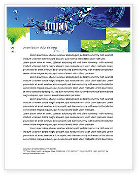Nature & Environment: Blue Water Letterhead Template #07546