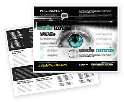 Technology, Science &amp; Computers: Plantilla de folleto - selección de lentes de contacto #07585