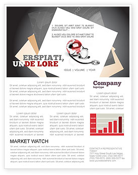 Business: Plantilla de boletín informativo - atención médica del mundo #07711