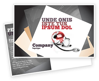 Business: Plantilla de la postal - atención médica del mundo #07711