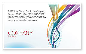 Color Ribbons Business Card Template, Layout. Download Color Ribbons ...