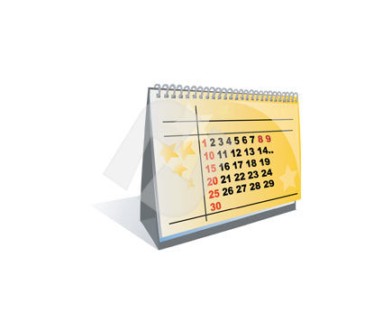 Clipart - tabla de vector de calendario | 00298 | PoweredTemplate.com