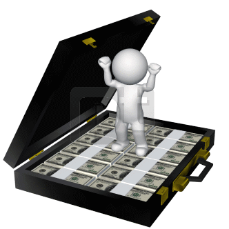 Rich Man Concept Animated Clip Art, PowerPoint Animation | 00571 |  