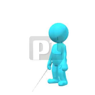 Gesturing Man with a Pointer Animated Clip Art | 00585 