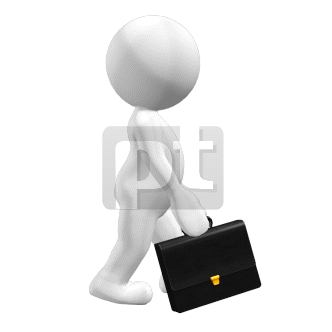 Walking Businessman with Briefcase Animated Clipart | 00690 |  