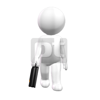 office man with briefcase clipart