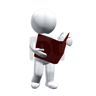Walking Man Reading a Book Animated Clipart | 00706 