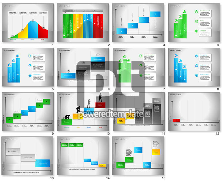 Diagramas de madurez coloridos