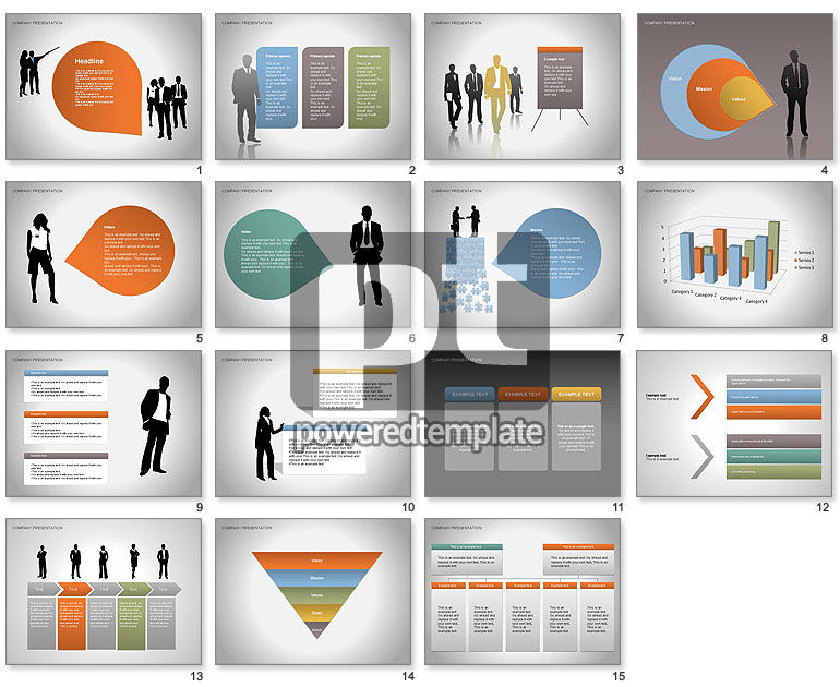 Diagrammi di presentazione dell'azienda