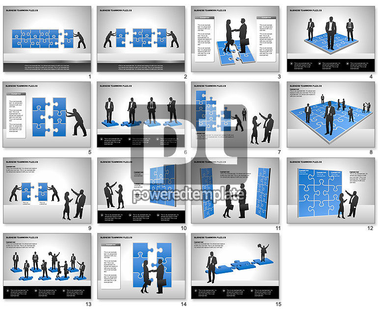 Business Teamwork Puzzles Diagrams