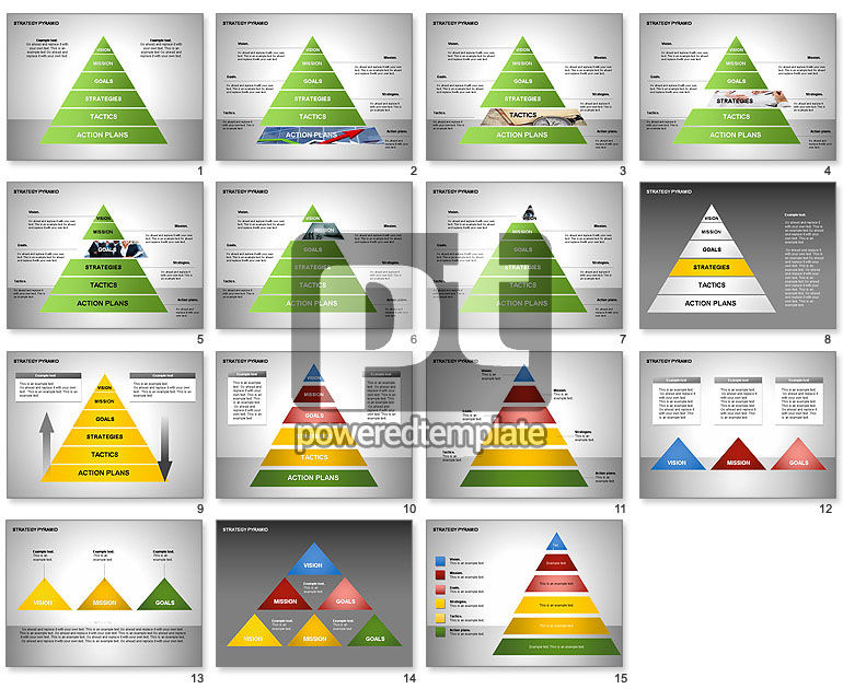 전략 피라미드 다이어그램
