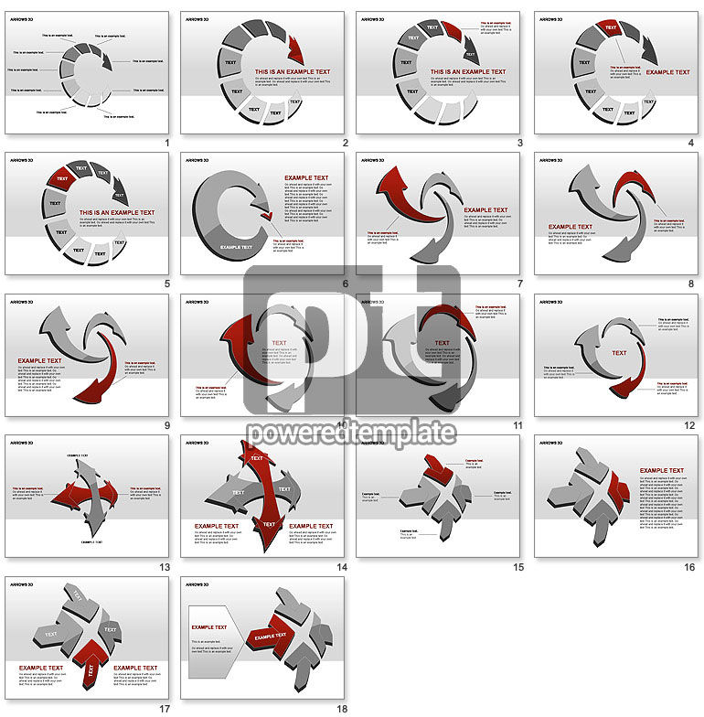 3d formas de setas