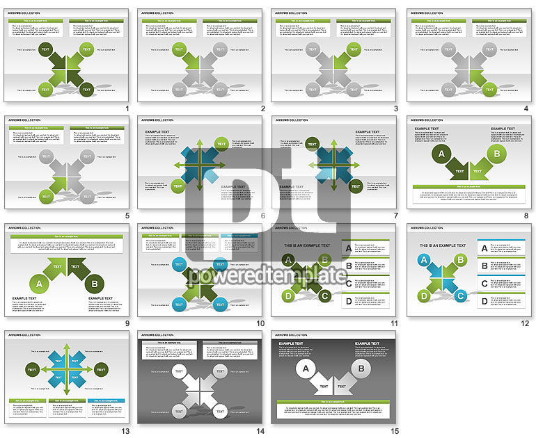 Formas de setas opostas