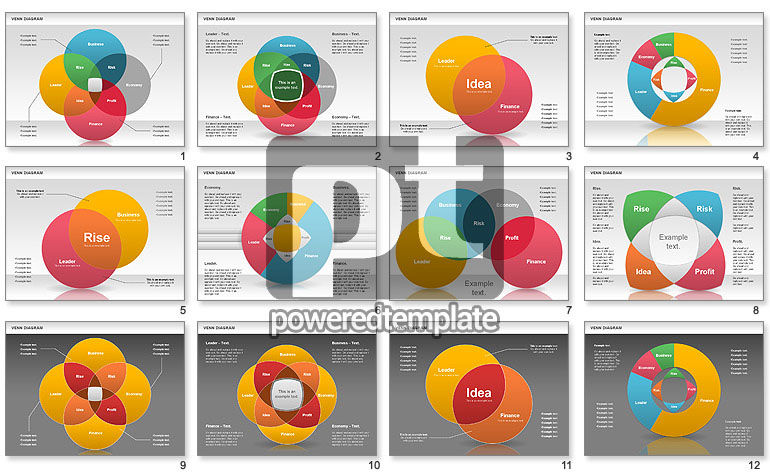 Diagrama colorido de Venn