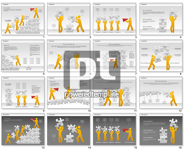 Teamarbeit mit Puzzles-Diagramm