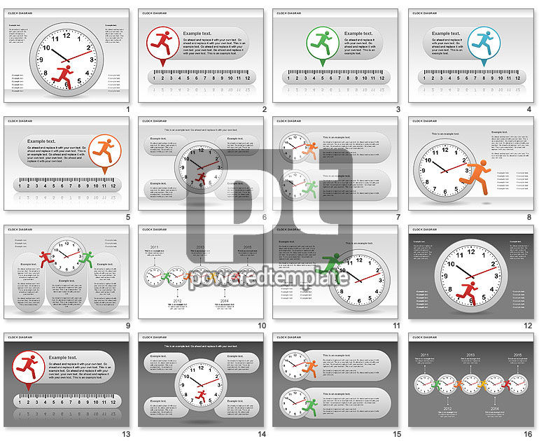 Diagrama de la cara del reloj