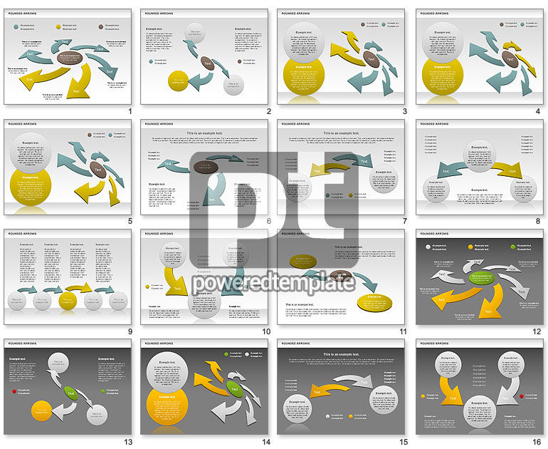 Formas de flechas redondeadas