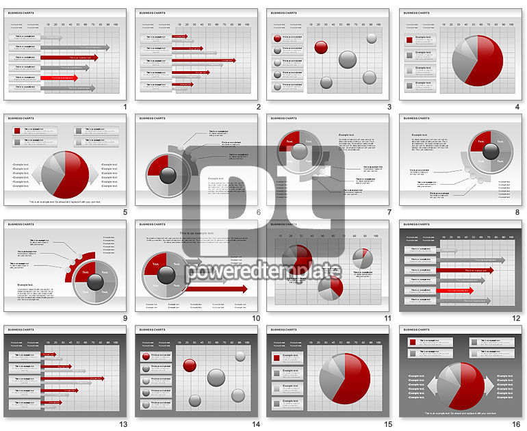 Gráficos de apresentação de negócios